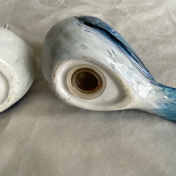 Porcelain Blue Jay Salt and Pepper Shakers - Picture 9 of 14